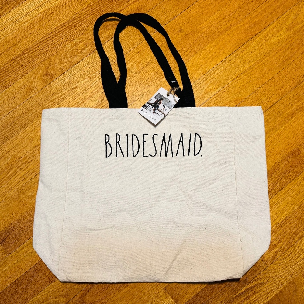 Brand new Rae Dunn with tags Bridesmaid canvas tote!
